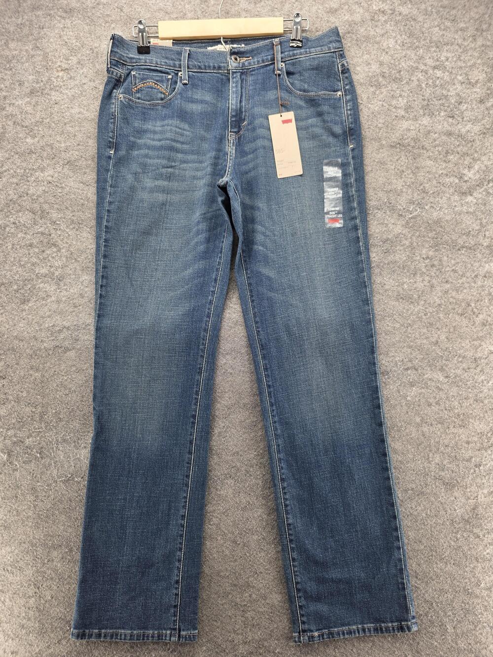 Levi's 505 Jeans Mens 30x32 Blue Straight Regular Denim Dark Wash Classic
